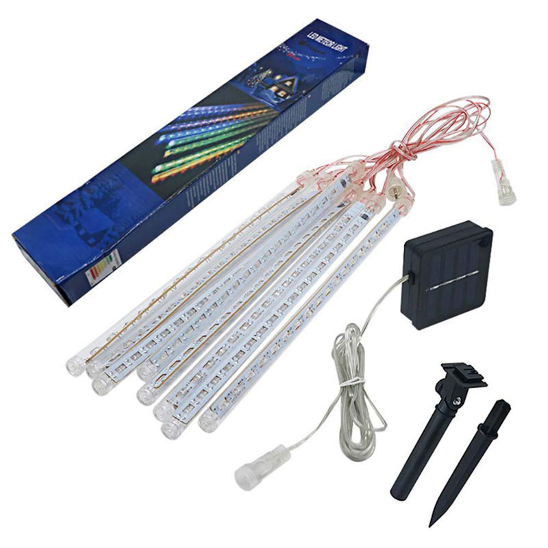 outdoor Solar Meteor Shower Rain Lights Holiday String Waterproof Garden Christmas Wedding Decoration led strip light