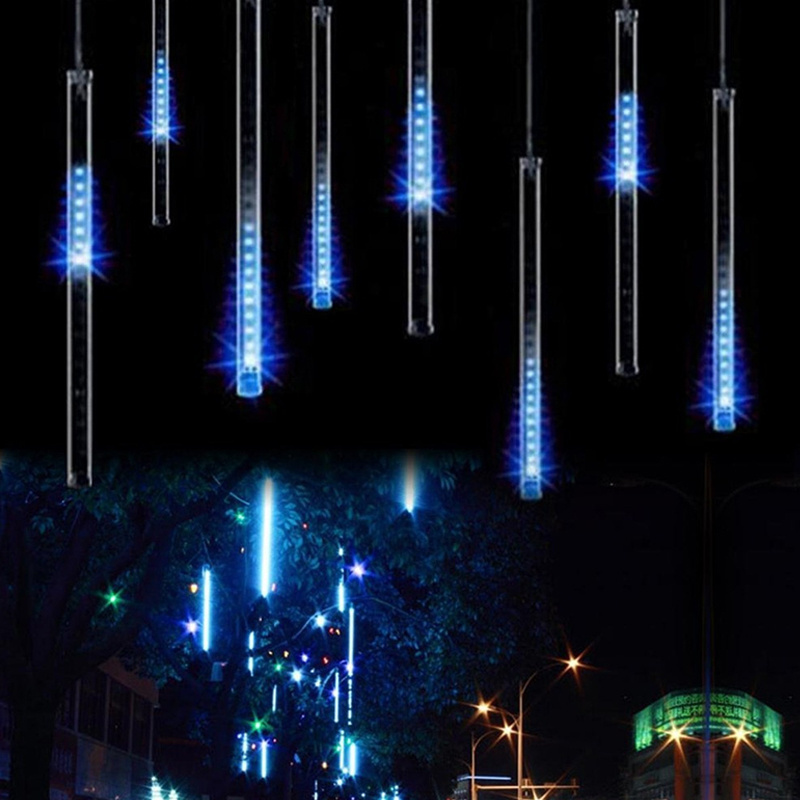 30/50cm Meteor Shower Rain LED String Lights for Holiday In/Outdoor Garden Patio Xmas Christmas Party Garland Decor