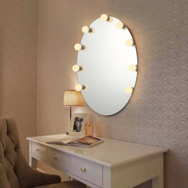 Surface Mounted Hollywood Mirror Lamp Waterproof IP65 10 Bulbs Led Vanity Light Kit