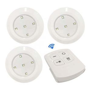 5 SMD 6500K Color Changing Dimmable Remote Control Puck Night Lights Touch Sensor LED Under Kitchen Cabinets Close lights