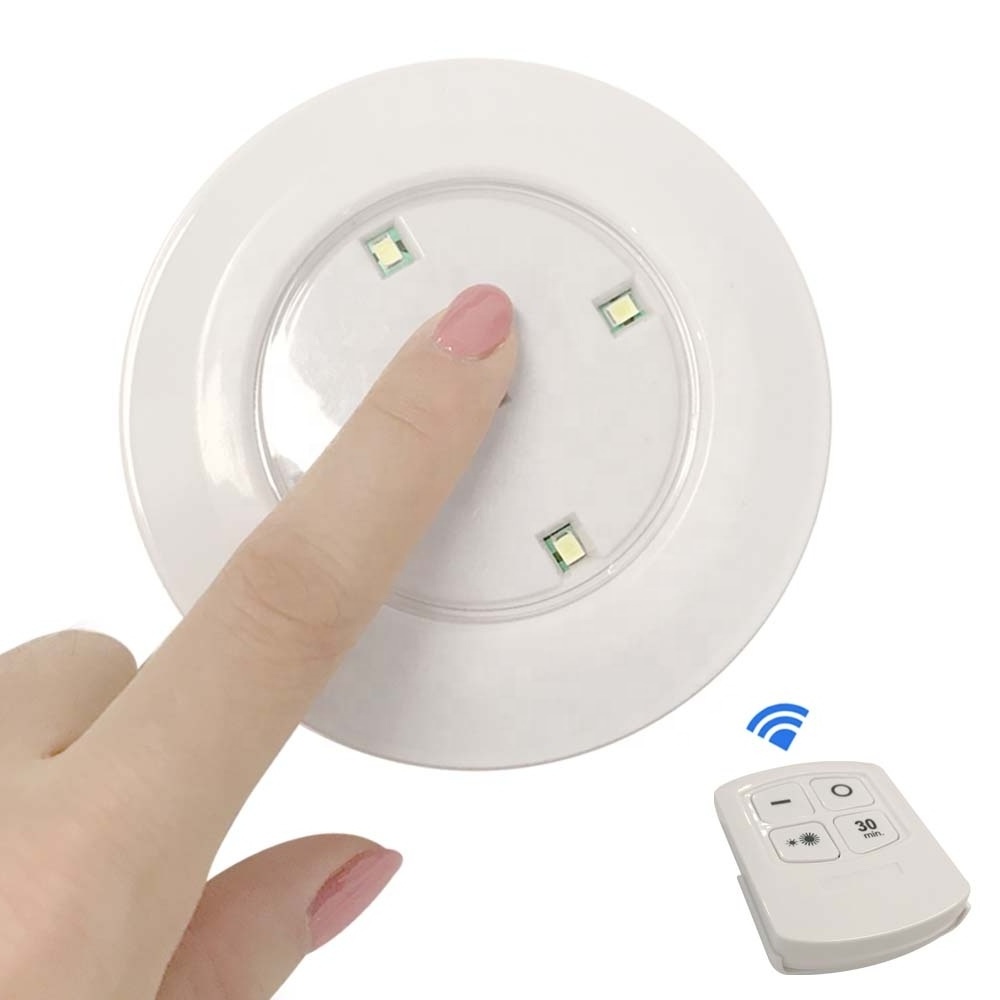 5 SMD 6500K Color Changing Dimmable Remote Control Puck Night Lights Touch Sensor LED Under Kitchen Cabinets Close lights