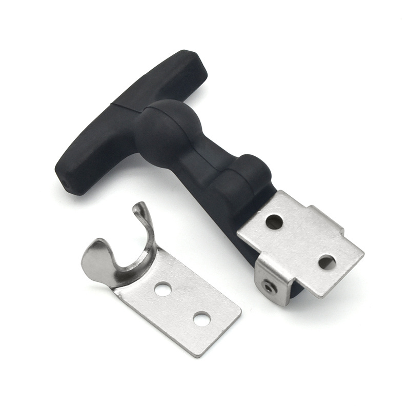 Elastic Stainless Steel T-Handle Hasp Rubber Flexible Draw Latches for Tool Box Vehicle Engine Hood