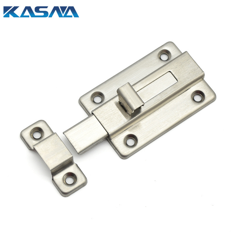 2 inch Stainless Steel Door Latch Barrel Bolt Latch Hasp Stapler Gate Lock Safety Easy To Install For Bathroom Washroom