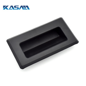 Plastic Pulls Insert Hidden Handles for Cabinet Sliding Closet Door Cupboard Black Tone Recessed  Pull Handle