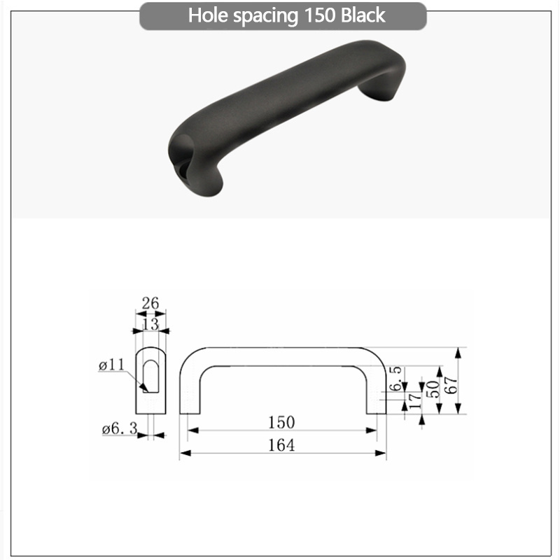 Misumi UADL/UADR/UADEL Aluminum alloy Handle Oval Industrial Heavy Handle for Equipment cabinet handle