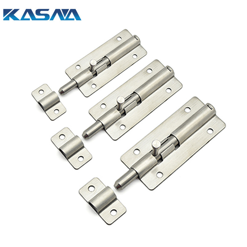 Furniture Door Bolts 3.5 Inch Stainless Steel Locks Sliding Door Chain Latch For Gate Security Hardware