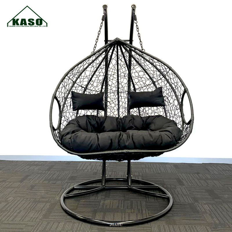 Out Door Wicker Garden Patio Furniture Double Two Seat Rattan Stand Buy 2 Person Modern Balcony Hanging Egg Outdoor Swing Chair