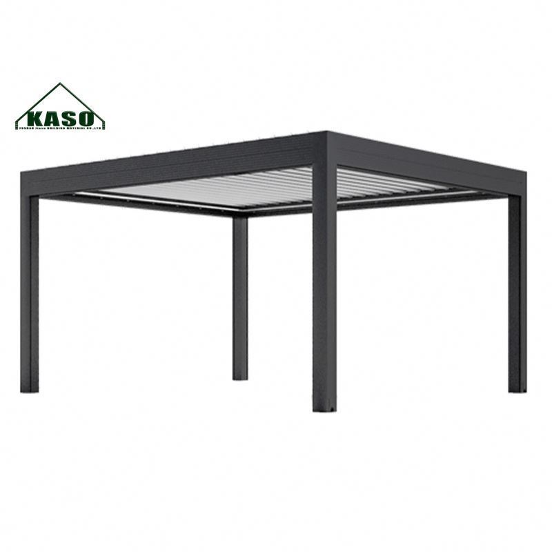 6X3 4X4 3X4 Wall Mounted Louvered Patio Gazebo Aluminum Parts Manual Pergola Outdoor Pergola Bioclimatic Modular Pergola