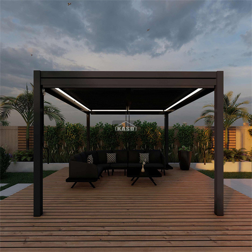 Outdoor Pergola Gazebo Outdoor Aluminum Restaurant Pergola System Bioclimatic Retractable Pergola