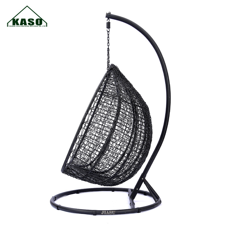 Indoor Outdoor Garden Balcony Relax Rattan Double 2 Person Seat Hammock With Stand Hanging Egg Patio Swing