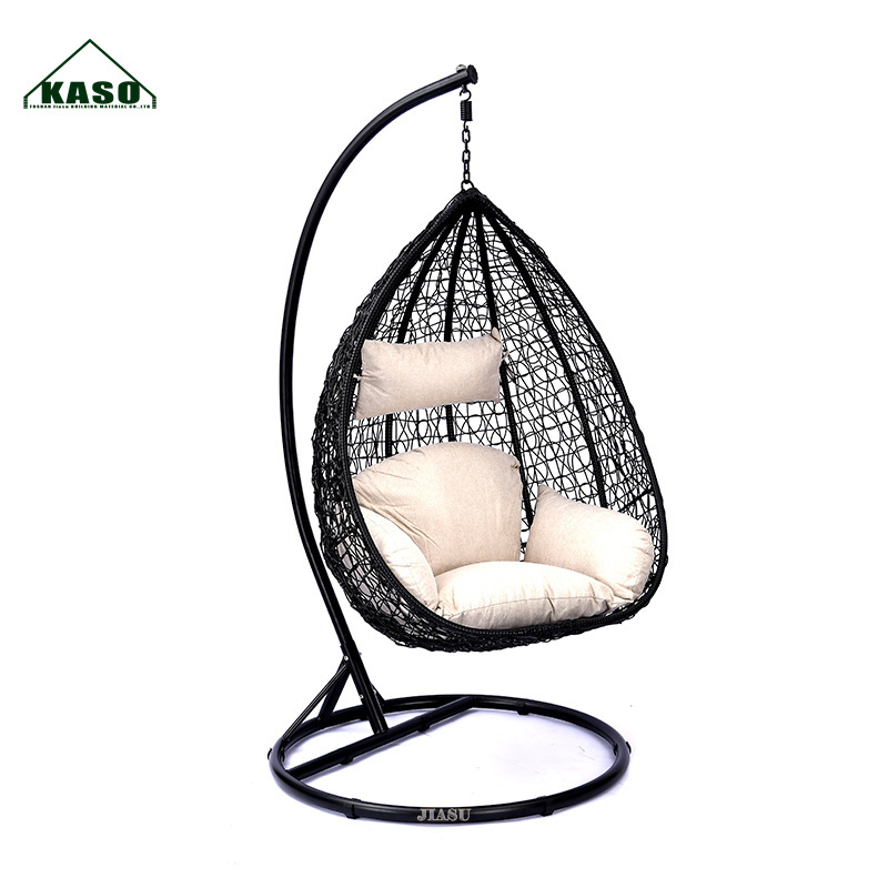 Balcony Garden Chair Porch Plans Foldable Hammock Rope Woven Hanging Egg Rattan Furniture Relaxing Single Seat Patio Swing