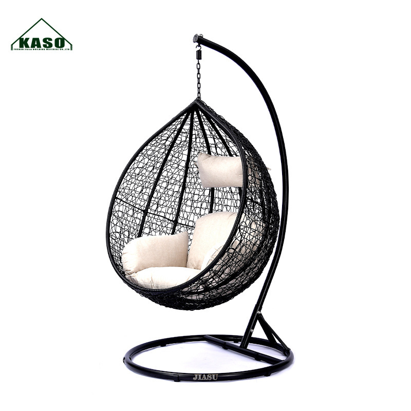 Balcony Garden Chair Porch Plans Foldable Hammock Rope Woven Hanging Egg Rattan Furniture Relaxing Single Seat Patio Swing