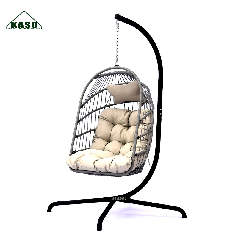 Balcony Garden Chair Porch Plans Foldable Hammock Rope Woven Hanging Egg Rattan Furniture Relaxing Single Seat Patio Swing