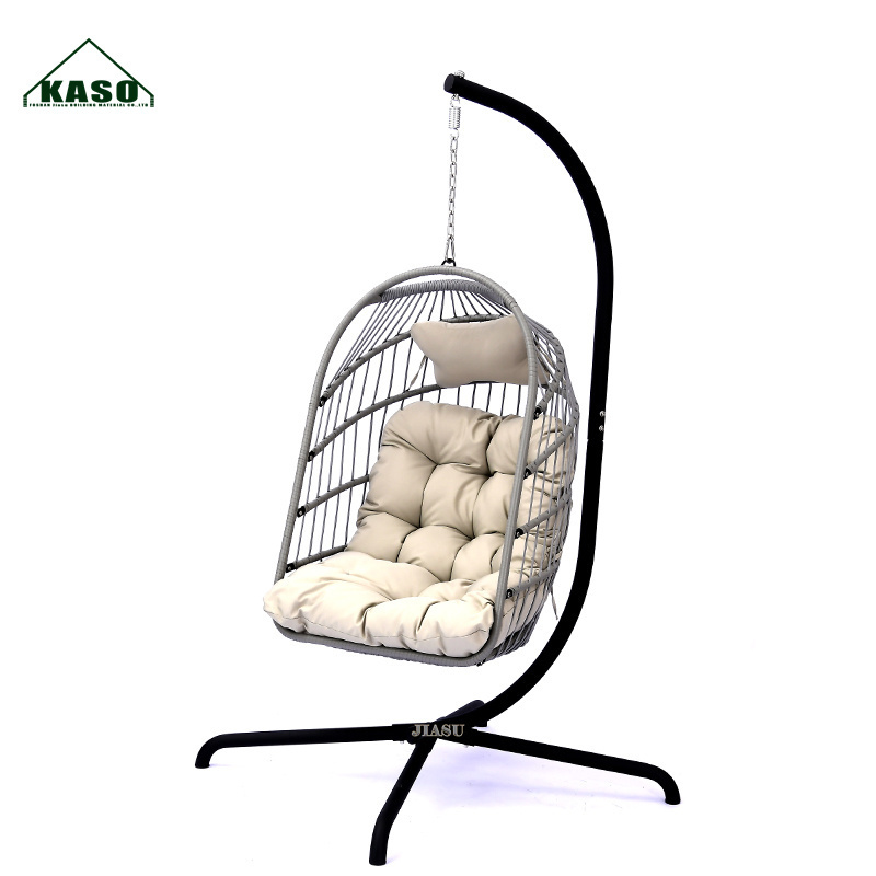 Egg Hanging Chair Wood Hammock Furniture Stand Rattan Patio Swings Garden Outdoor Swing Set