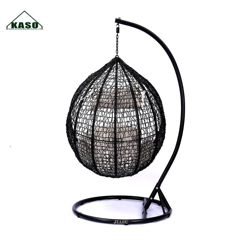 Rattan Egg Ratan Double Size Cushion Patio Canopy Luxury Glass Gold Hanging Footrest Outdoor Garden Swing Chair Out Door