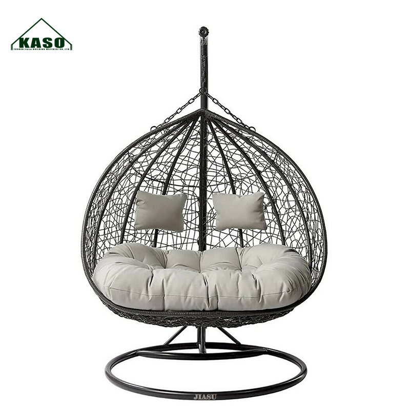 Wrought Iron Hanging Footrest Gold Pillow Patio Swinging Egg Stand Jola Hammock Outdoor Swing Chair Garden