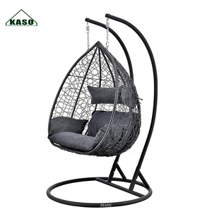 Wrought Iron Hanging Footrest Gold Pillow Patio Swinging Egg Stand Jola Hammock Outdoor Swing Chair Garden