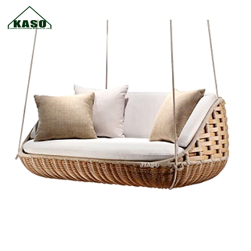 Outdoor Round Bed Large Hammock Chair Patio Swings Rattan Swing Daybeds Hanging Daybed