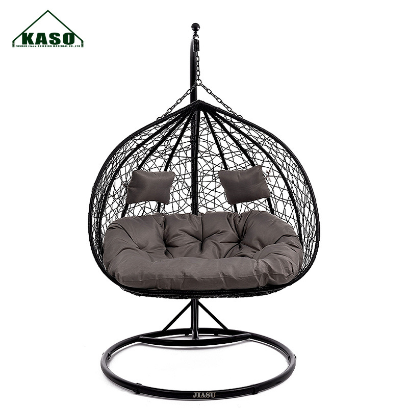 Canopy Seats Swings Patio Swing Cover Outdoor 2-Seat Garden Seat Rattan Hanging Chair 2 Seater