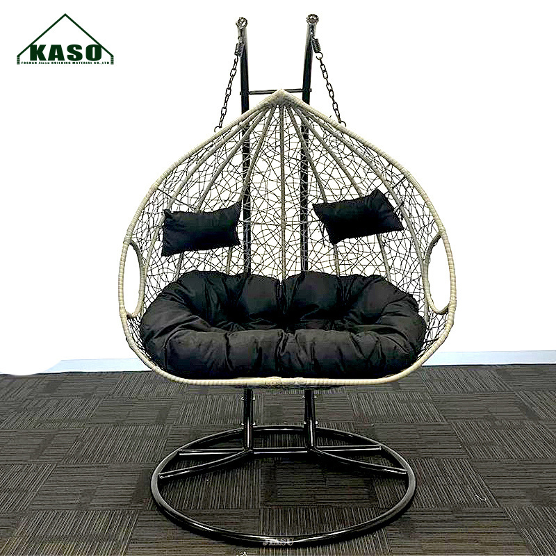 Canopy Seats Swings Patio Swing Cover Outdoor 2-Seat Garden Seat Rattan Hanging Chair 2 Seater