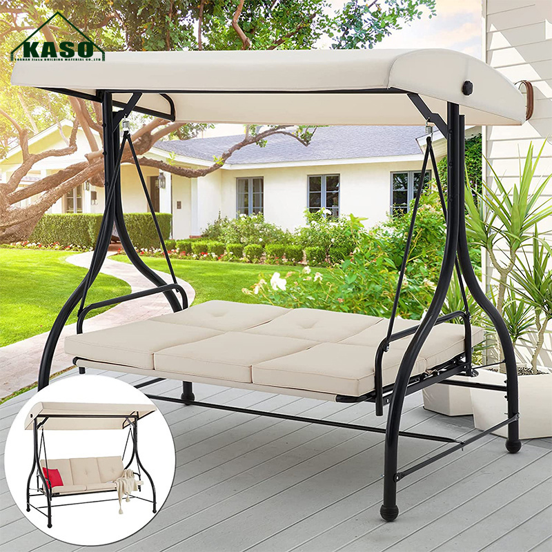 Garden Patio Swing Seater Cushions 3-Seats Seats Furniture 3D Warehouse Seat 3 Person Outdoor Swinging Chair