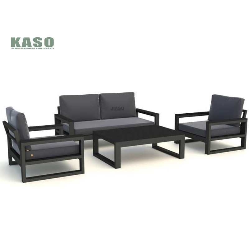 Modern Garden Sofa Set Wood Home Decoration Aluminum Alloy Furniture Waterproof Furniture Outdoor Patio Couch