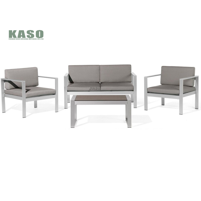 Modern Garden Sofa Set Wood Home Decoration Aluminum Alloy Furniture Waterproof Furniture Outdoor Patio Couch