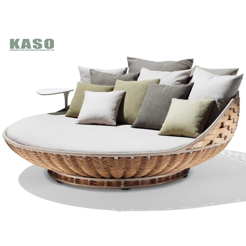 Outdoor Swing Bed Hanging Daybed Modern Swing Sofa Adult Garden Furniture Porch Rope Wicker Rattan Round Hanging Bed