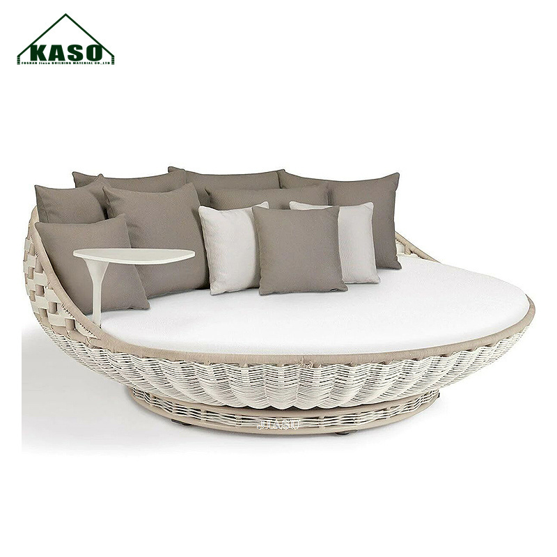 Outdoor Swing Bed Hanging Daybed Modern Swing Sofa Adult Garden Furniture Porch Rope Wicker Rattan Round Hanging Bed