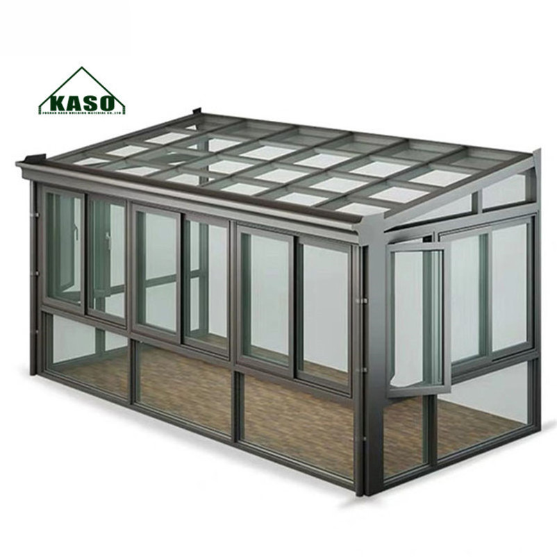 Slant Roof Lean To Manufacturer Villa Garden Insulated Extrusions Conservatory Glass House Aluminum Sunroom Pergola