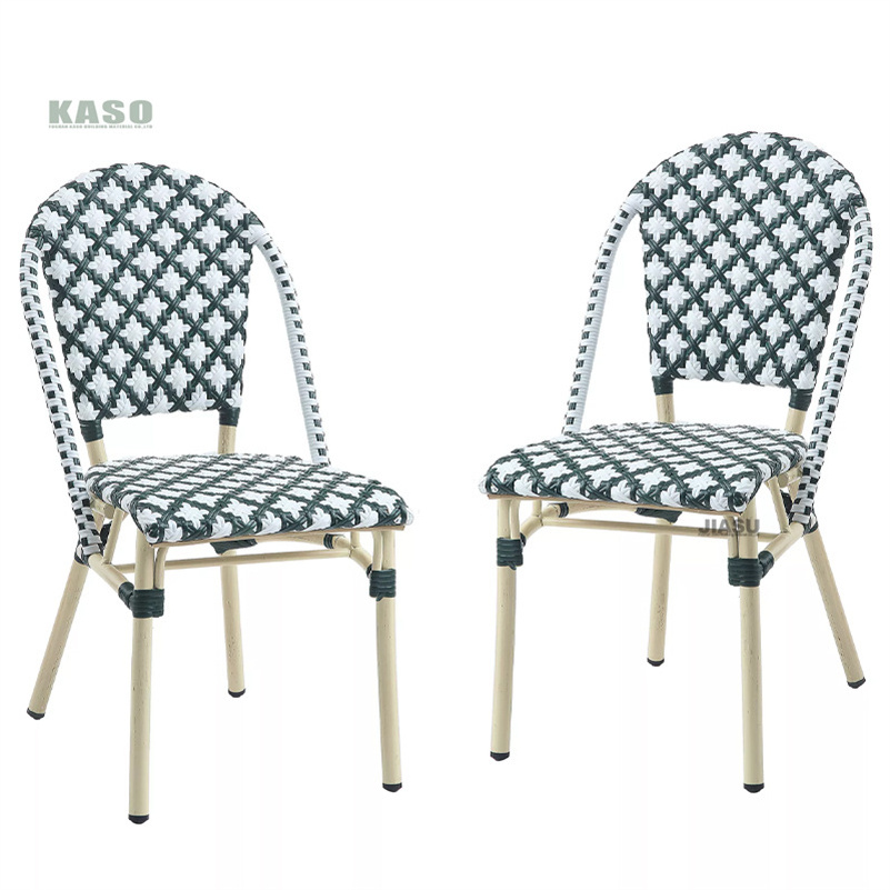 Aluminum Frame Outdoor Furniture High Sling Back Stacking Garden Chair