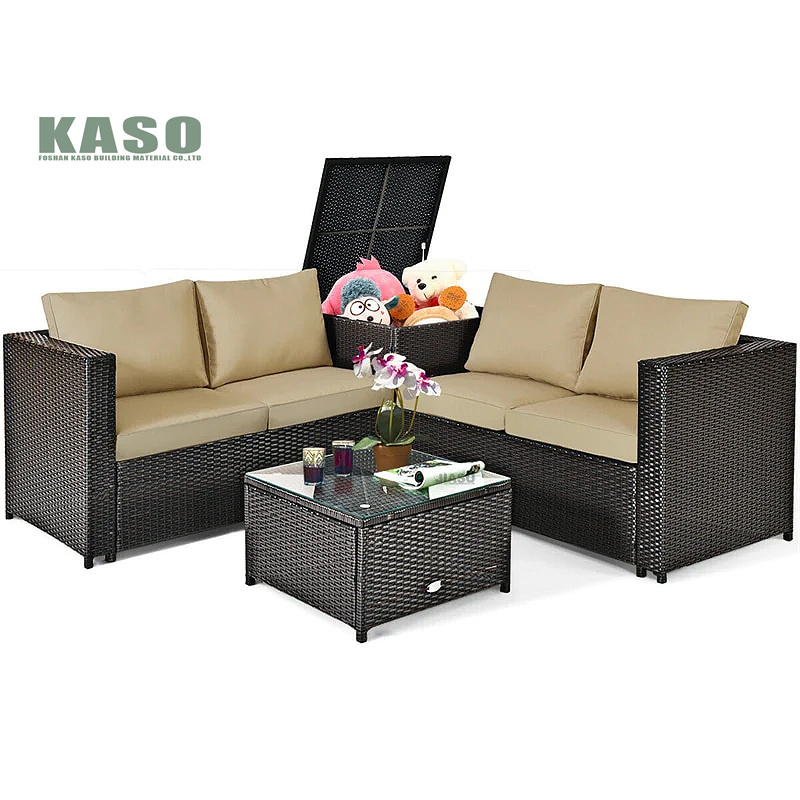 Outdoor Furniture Set Rattan Cast Aluminium Sofa Dining Rope Modern Aluminum Patio Balcony Sofas Rattan Garden Sets