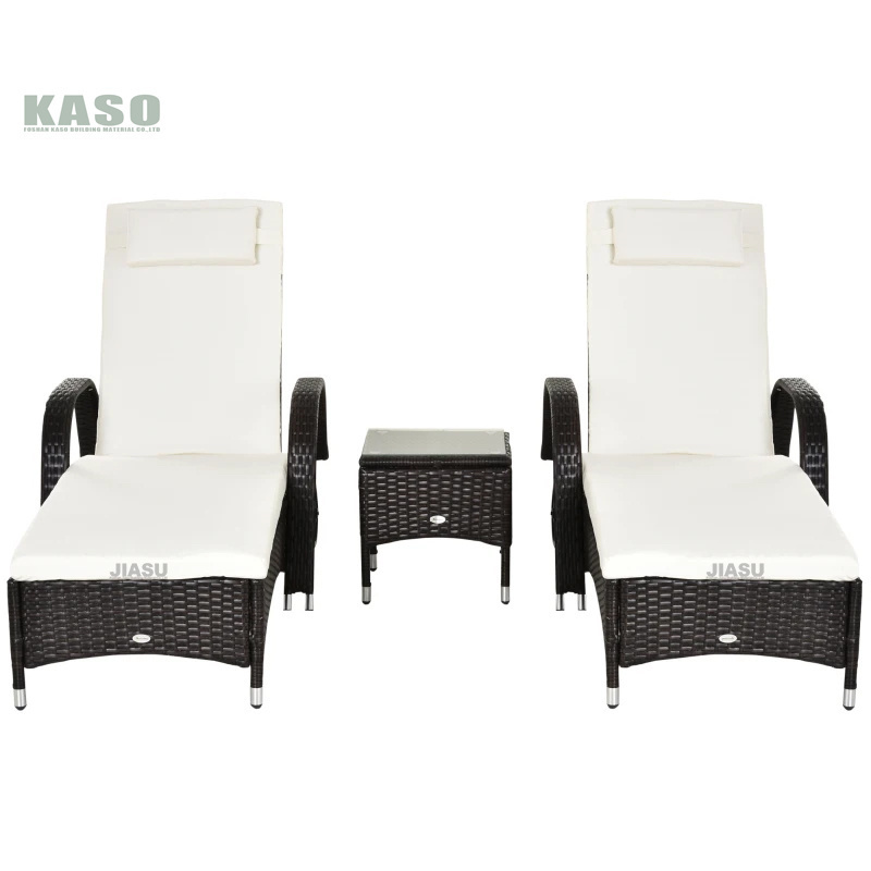 Hotel Outdoor Pool Side Chaise Chair Bed Teak Wood Rattan Modern Water Proof Chase Aluminum Swimming Pool Lounge Chair