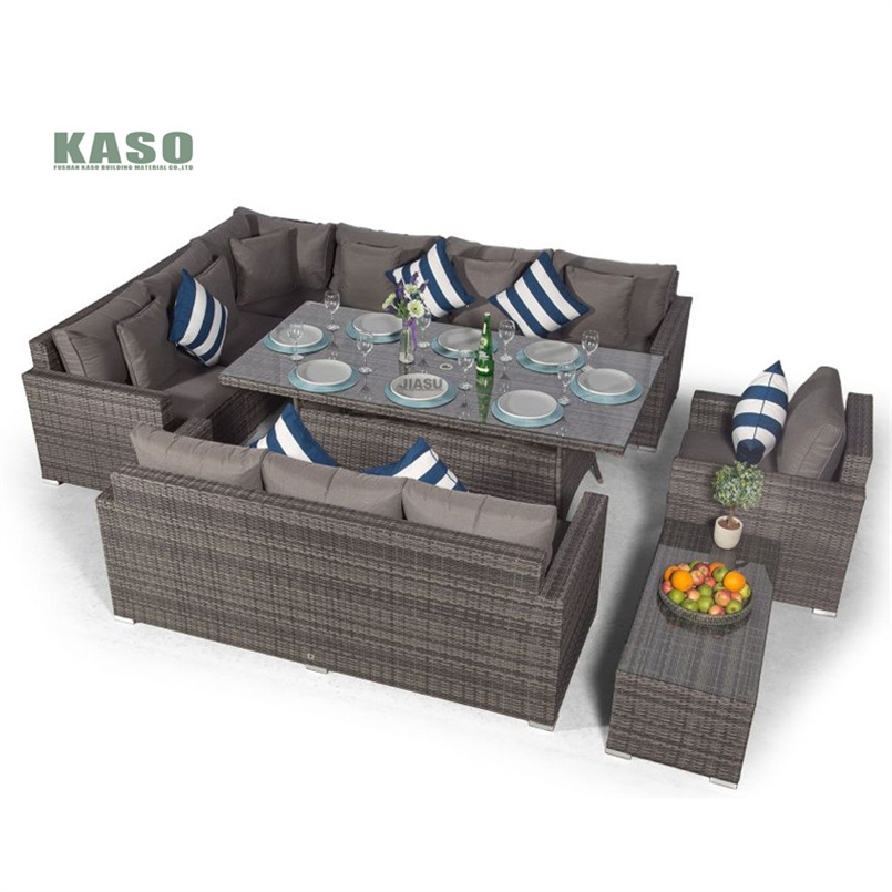 Luxury Easy Cleaning Durable Garden Rattan Wicker Outdoor Double Rocking Chairs