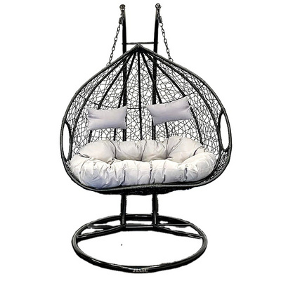 Patio Living Room Furniture Rattan Chair Egg Metal Stand Shaped Indoor Daybed Nest Hanging Garden Swing Chairs