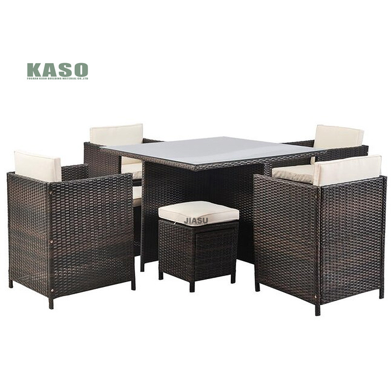 Stylish Design Cane Patio Furniture Clearance Sets Round Dining Table And Chairs Sale