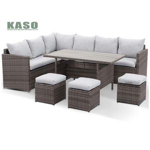 Outdoor Furniture Set Rattan Cast Aluminium Sofa Dining Rope Modern Aluminum Patio Balcony Sofas Rattan Garden Sets