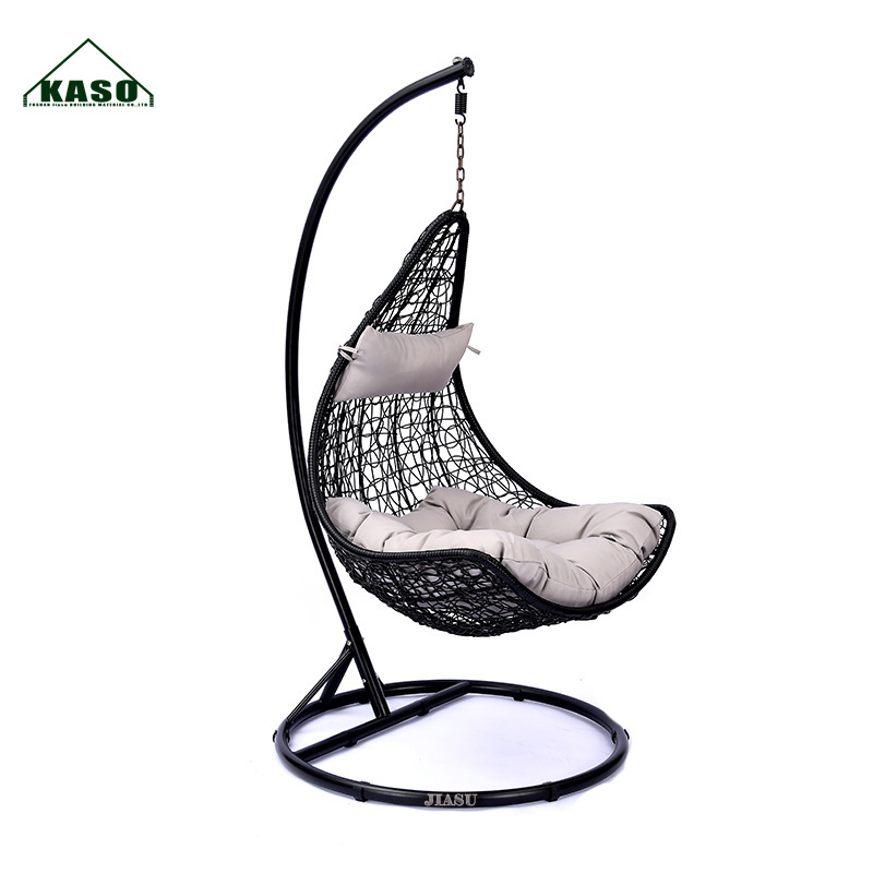 Factory Outdoor Frame Indoor Patio Papasan With Cushion Rattan Wicker Hanging Egg Swing Chair