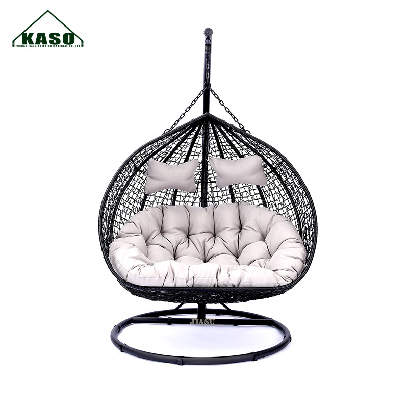 Out Door Wicker Garden Patio Furniture Double Two Seat Rattan Stand Buy 2 Person Modern Balcony Hanging Egg Outdoor Swing Chair