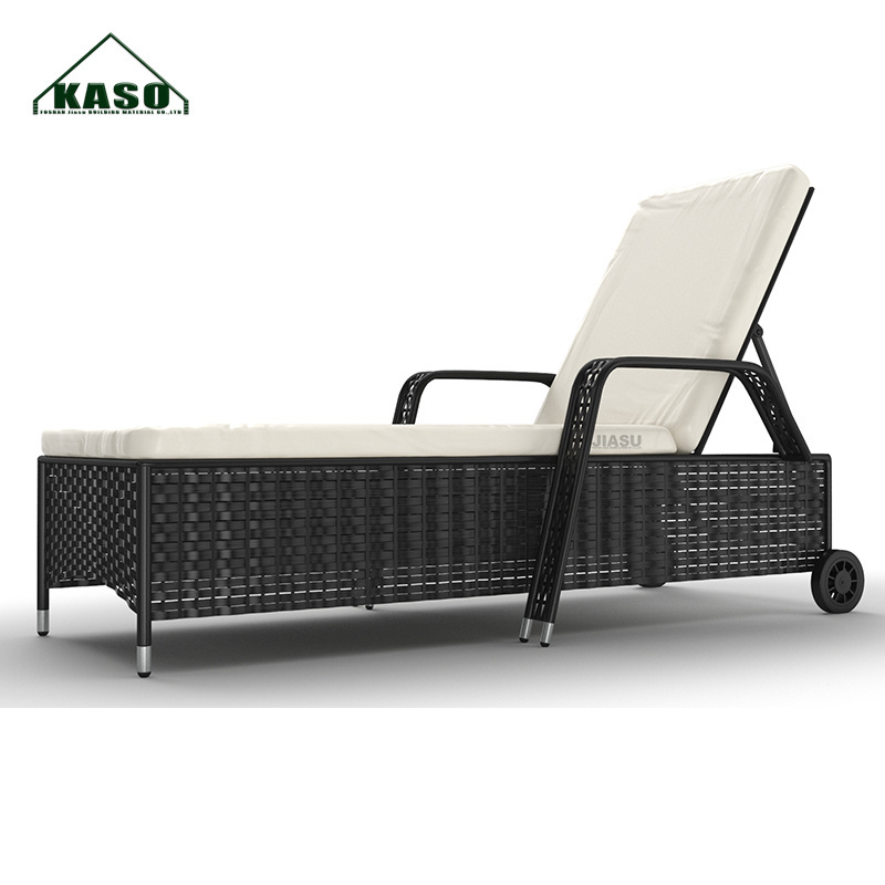 Pool Bed Luxury Terrace Wicker Teak Chaise Beach Wood Rope Modern Aluminium Balcony Patio Waterproof Rattan Outdoor Lounge Chair