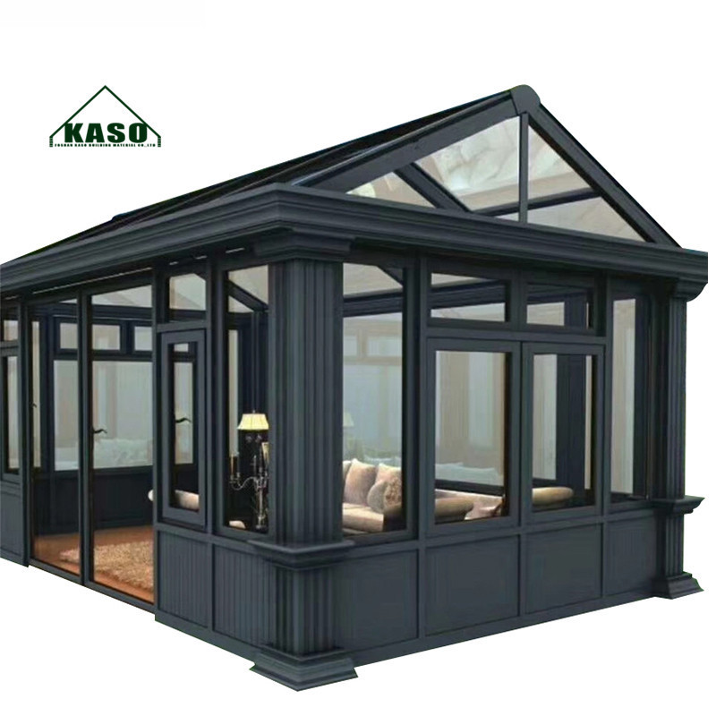 Slant Roof Lean To Manufacturer Villa Garden Insulated Extrusions Conservatory Glass House Aluminum Sunroom Pergola