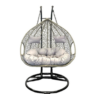 Bubble Egg Chair Swing Black Double Seat Rattan Beach Home Swinging Camping Garden Patio Swings Outdoor Furniture