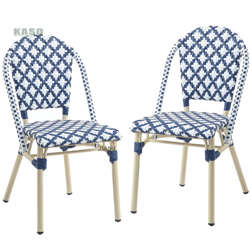 Aluminum Frame Outdoor Furniture High Sling Back Stacking Garden Chair