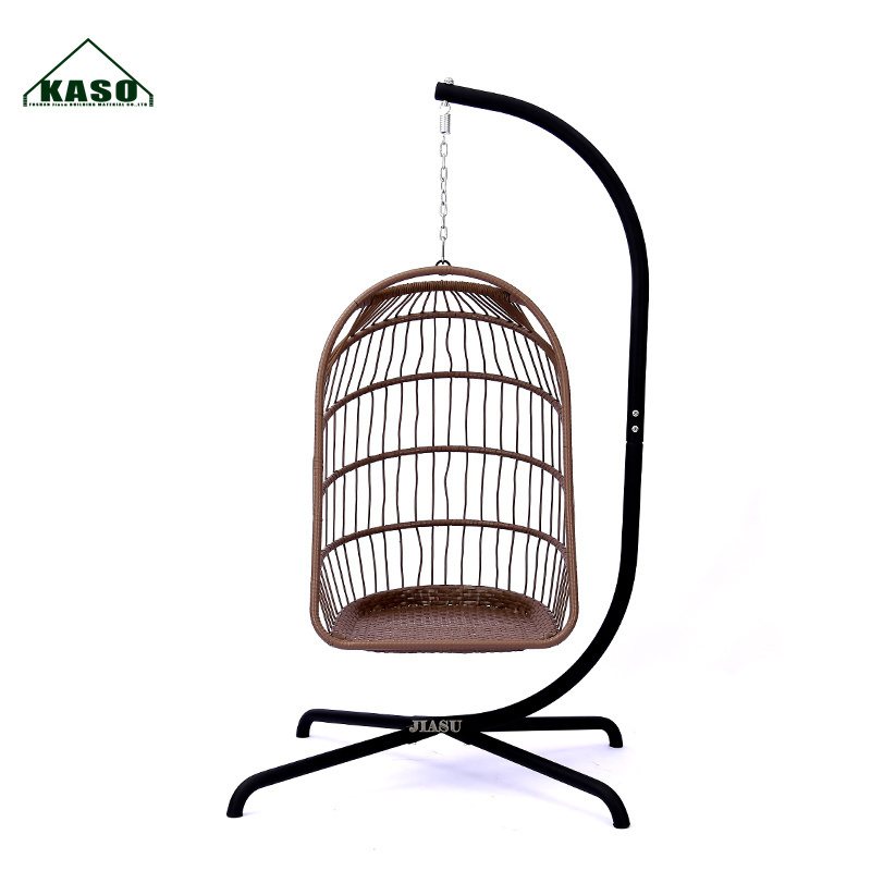 Outdoor Garden Furniture Swings Foldable Cradle Patio Wooden Modern Dual Cover Luxury Swing Chair Rattan