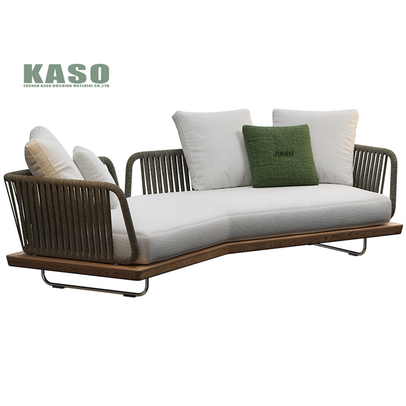 White Water Proof Cover Rattan Seat Sets Wood Modular Set Wooden Wicker Waterproof Modern Outdoor Sofa With Teak