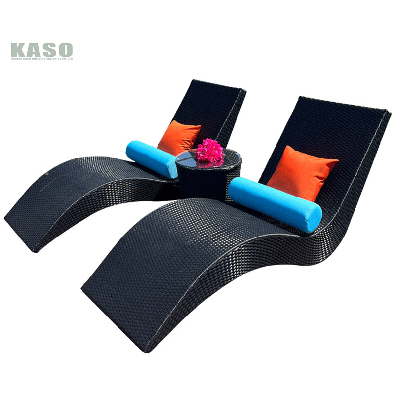 Hotel Outdoor Pool Side Chaise Chair Bed Teak Wood Rattan Modern Water Proof Chase Aluminum Swimming Pool Lounge Chair