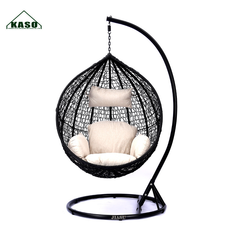 Outdoor Garden Furniture Swings Foldable Cradle Patio Wooden Modern Dual Cover Luxury Swing Chair Rattan