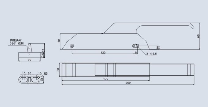 Twice Open Door Handle,door safety latchYL-0780