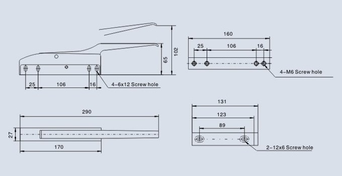 YL-1101 Refrigerator Door Handle Lock/ Freezer Door Handle Lock