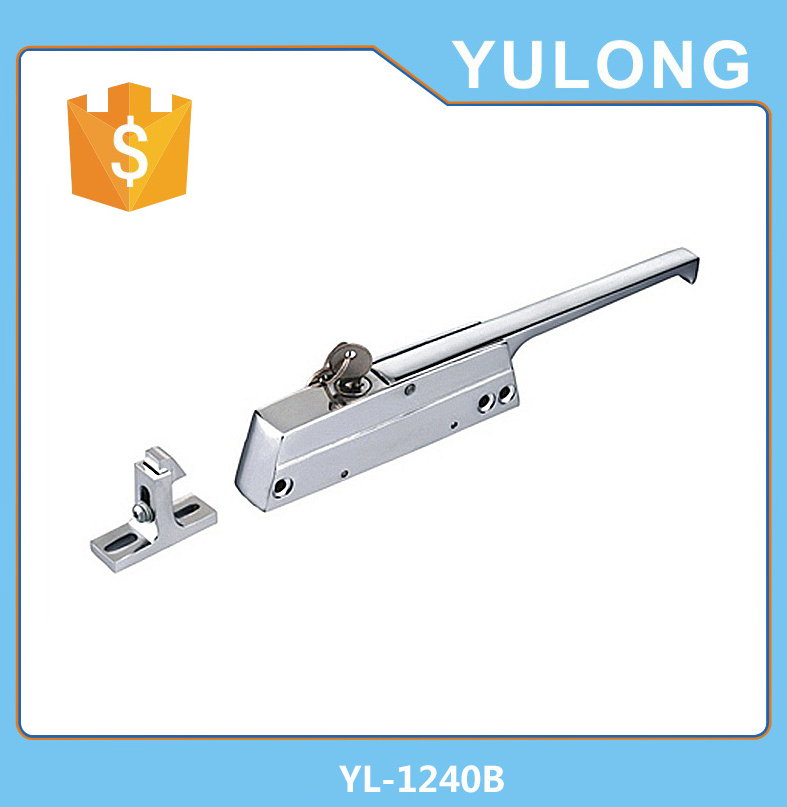 Edgemount Mechanical Latch (with lock),metal gate latch,The short handle YL-1240